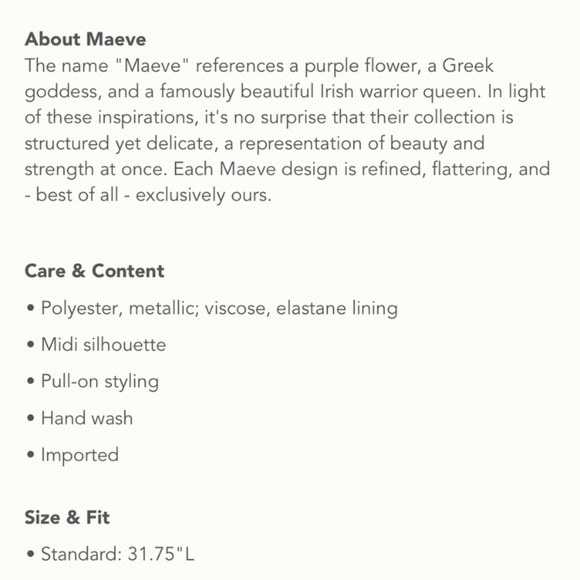 New Anthropologie Maeve Anina Shimmer Midi Skirt Size 14 stretch waist - Picture 3 of 8